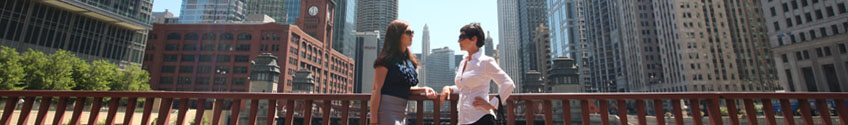 photo of two people talking